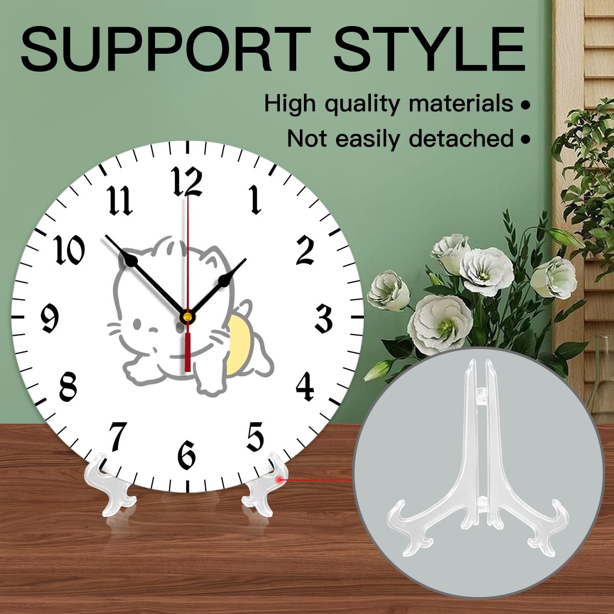 Amazon.co.jp: ニャニィニュニェニョン 壁掛け時計 丸型デジタル